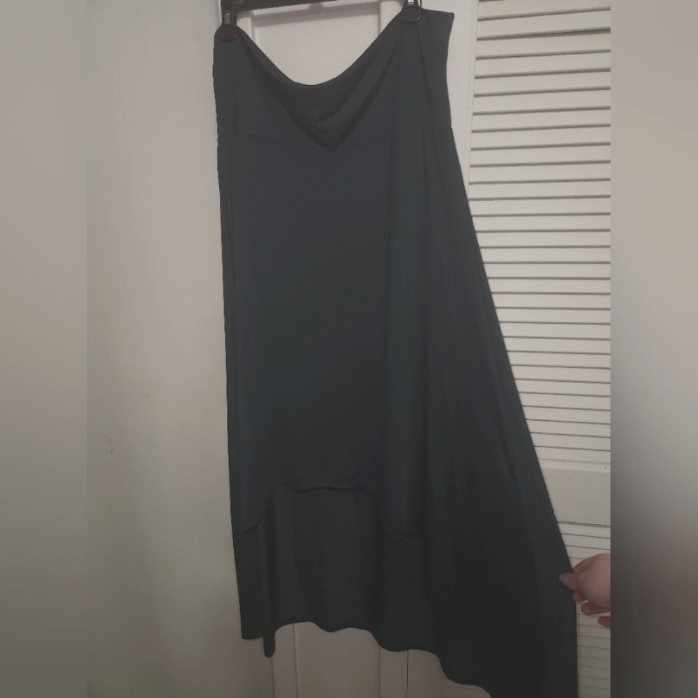 Dark green high low flowy LulaRoe skirt in the size XL